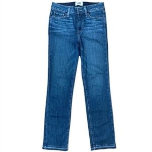 Paige Jacqueline high waisted loose fit straight leg frayed bottom jeans size 26